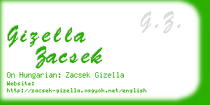 gizella zacsek business card